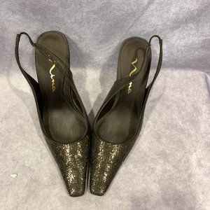 Nina Sparkly Slingback Kitten Heels
